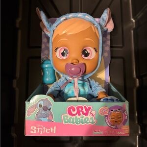 Disney Stitch Cry Babies Doll in Blue and Pink